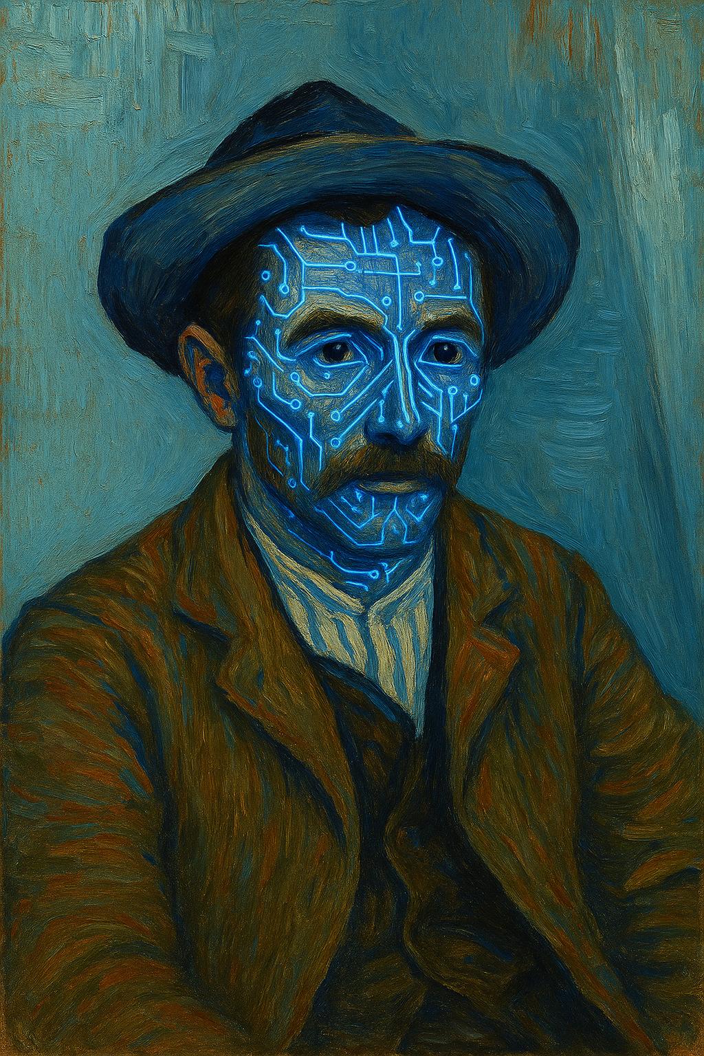 Recreación De El Campesino Fumador De Vincent Van Gogh Mediante Ia